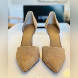 J. Crew Factory Suede D'Orsay Pumps in Saddle